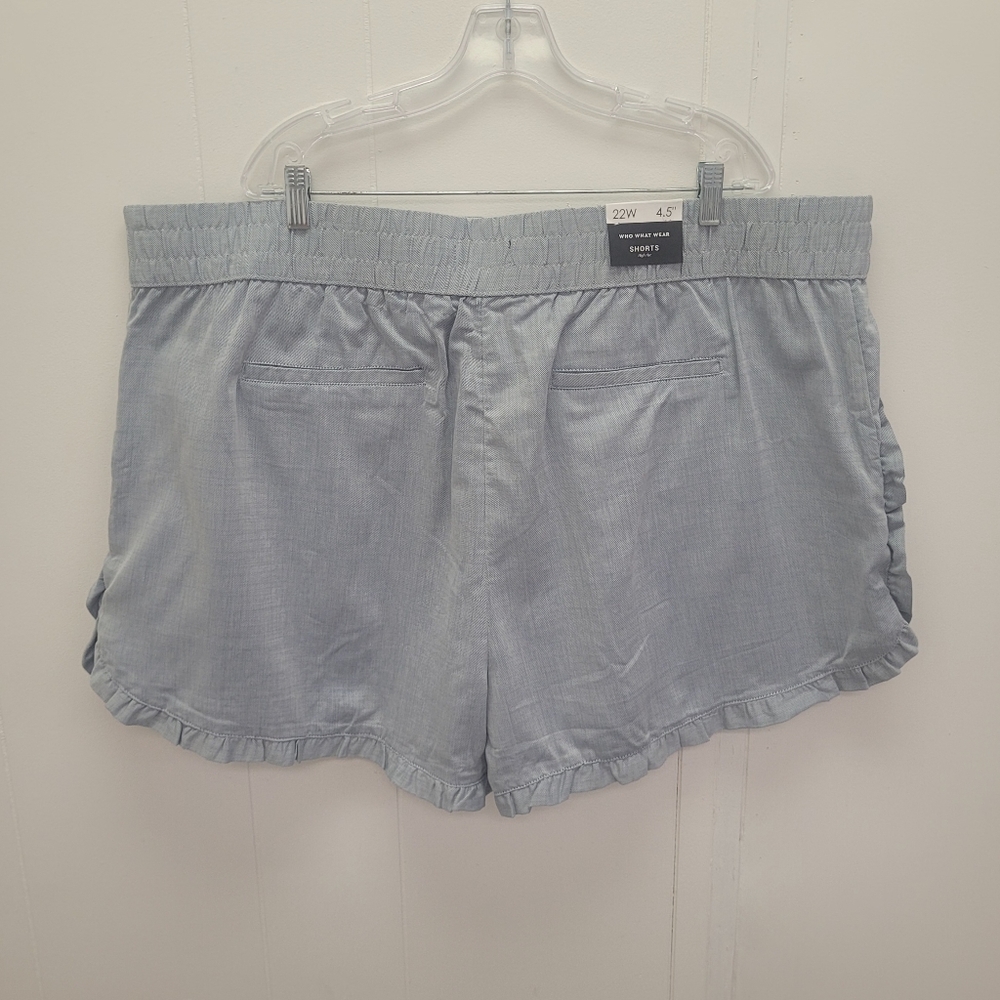 Who What Wear Ruffle Edge High Rise Shorts - Picture 3 of 9